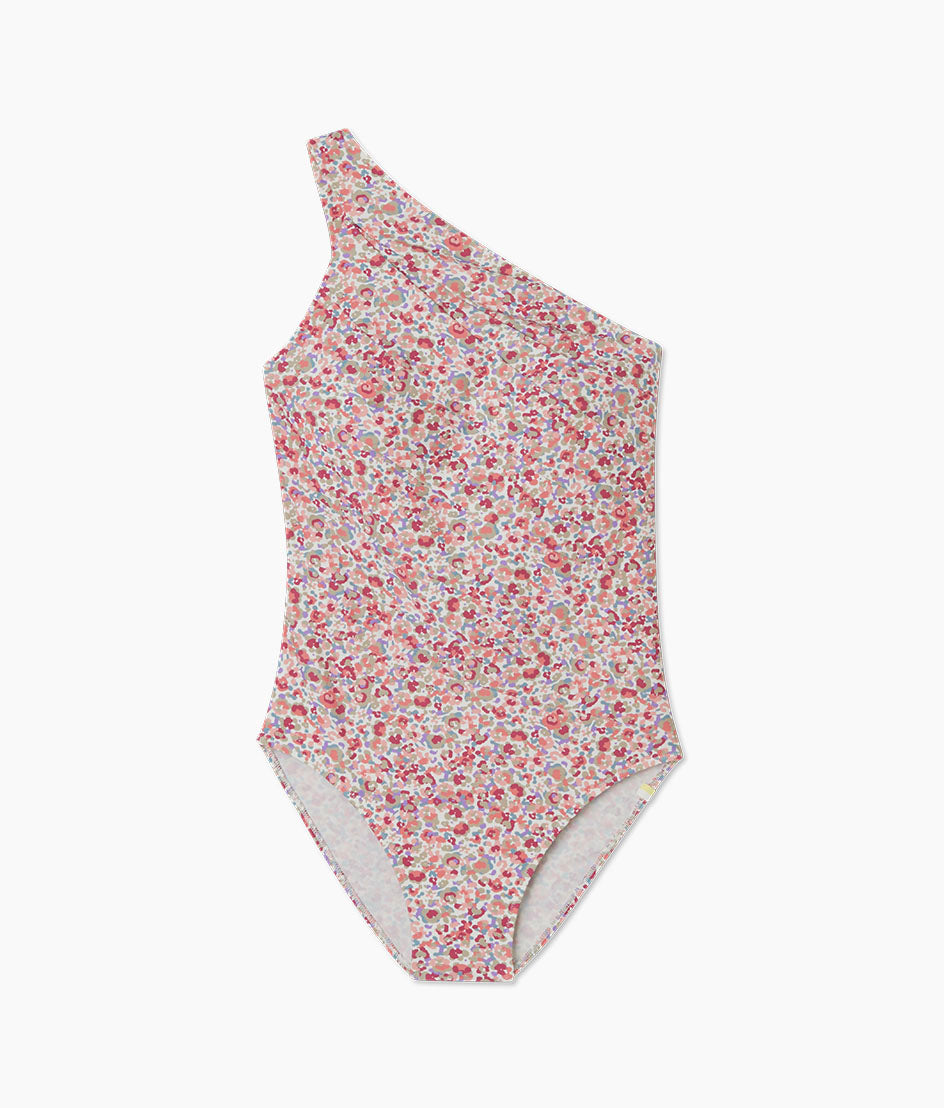Flat Lay of One Piece, The Sidestroke- Floral Fete