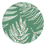 Dotted Palms in Seagreen & White Sand